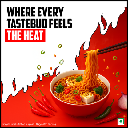 Chings Korean Instant Spicy Veg Noodles | 80g