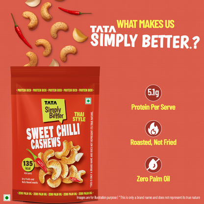 Tata Simply Better Flavored Cashews Thai Sweet Chilli 150g
