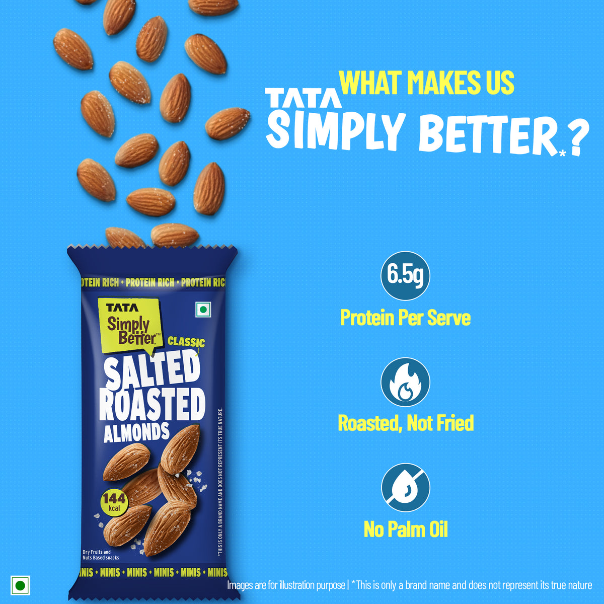 Salted Almonds - 23g - Single Serve