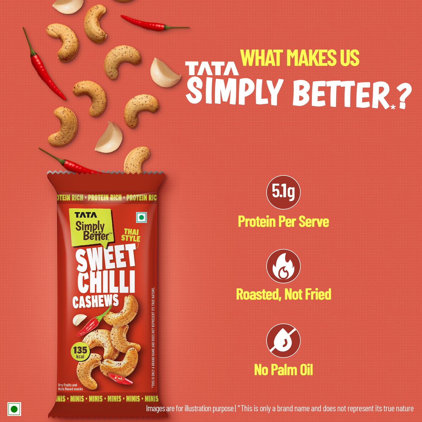 Flavored Cashew - 23g - Single Serve ( Thai Chilly)