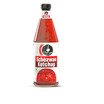 Schezwan Ketchup Hot & Spicy | 100% Veg | Desi Chinese Tomato Ketchup | 485g