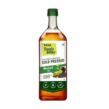 Cold Pressed Mustard Oil | A1 Grade Mustard Seeds | Pure & Unrefined | Rich Aroma & Flavour | 1L