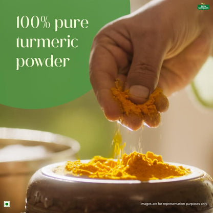 Turmeric Powder, Haldi Powder | With Natural Oils | Minimum 3% Curcumin | 100% Pure | Hygienically Packed | 100g / 200g / 500g - New Pack