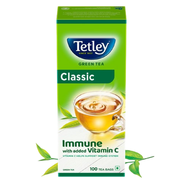 Green Tea Immune, With Added Vitamin C | Classic Green Tea Flavour | Boosts Immunity |Rich in Anti-Oxidants | 100 tea bags