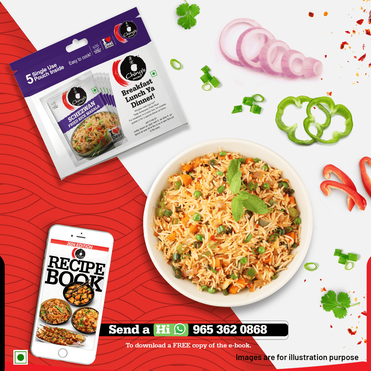 Ching's Secret Schezwan Fried Rice Masala - 20 Gram