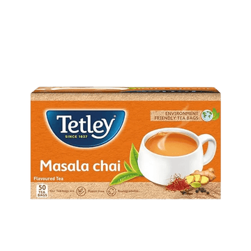 Masala Chai With Natural Flavour | Fine Assam Black Tea |Kesar, Pepper, Ginger, Elaichi, Laung | Spiced Masala Taste | Plastic Free, Environment Friendly Tea Bags | 50 Tea Bags