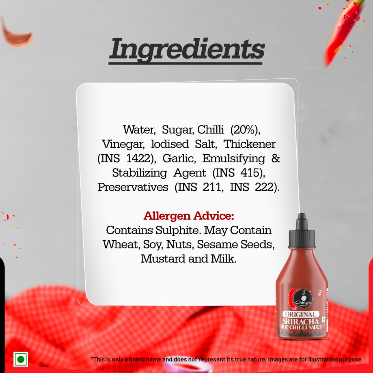 Original Sriracha Hot Chilli Sauce (Red)