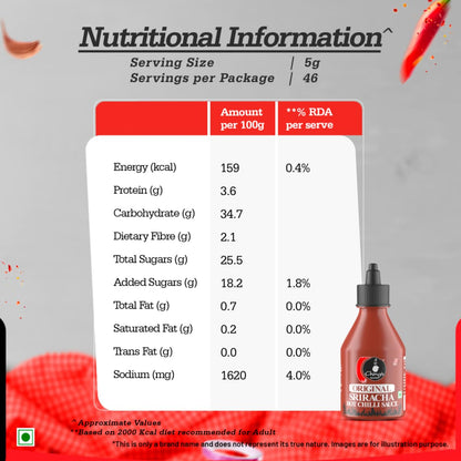 Original Sriracha Hot Chilli Sauce (Red)