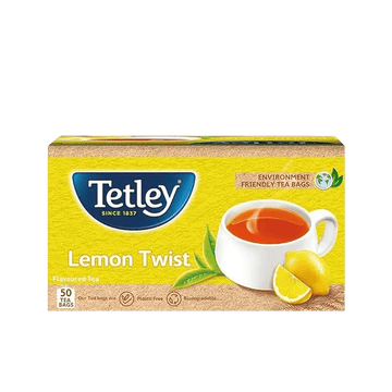 Lemon Flavoured Refreshing Tea | Fine Assam Black Tea | Plastic-free Biodegradable Tea Bags | 50 Tea Bags