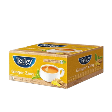 Ginger Zing - Flavoured Chai | Assam Black Tea |Ginger Aroma | Environment Friendly, Staple-free Tea Bags | 50 Tea Bags