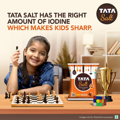 Tata Salt 1 Kg | Free flowing & Iodised Namak | Vacuum Evaporated | Salt in Fresh