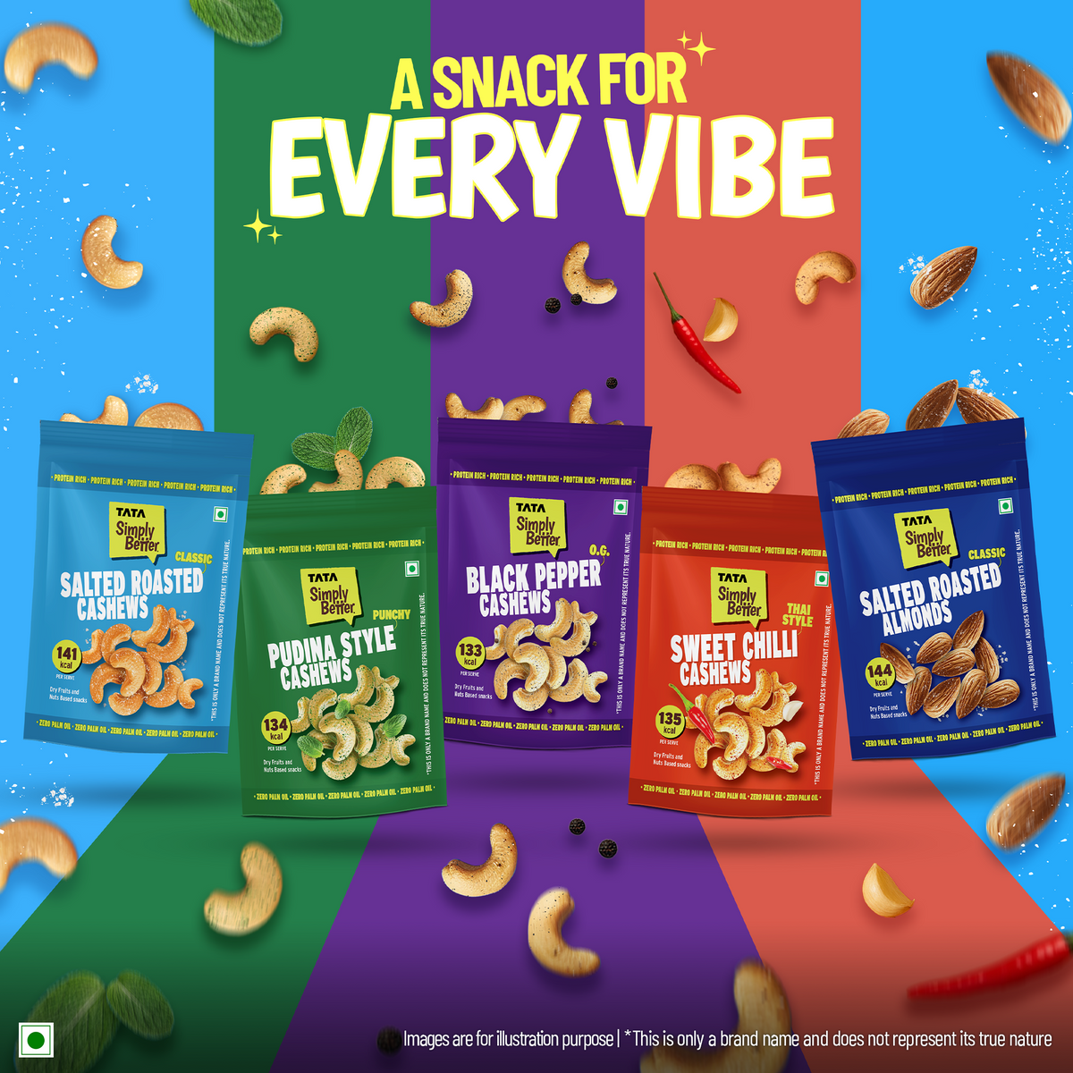 Tata Simply Better Flavored Cashews Thai Sweet Chilli 150g