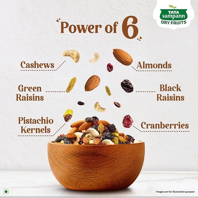 Delight Dry Fruit & Seed Mix | Power Packed & Crunchy Snack | High in Protein & Dietary Fibre | 200g