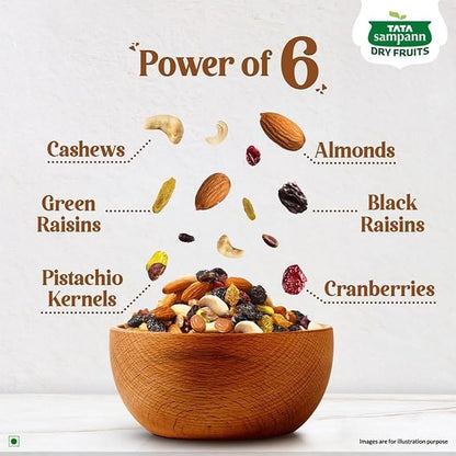 Delight Dry Fruit & Seed Mix | Power Packed & Crunchy Snack | High in Protein & Dietary Fibre | 200g