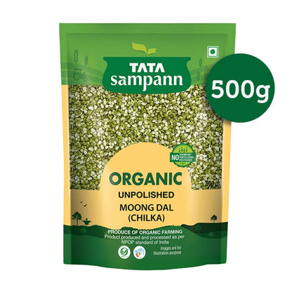 Organic Moong Chilka Unpolished | Rich in Nutrients | Stringent quality check | 500g
