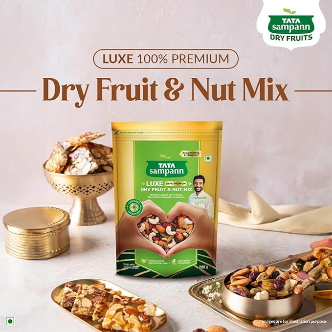 Delight Dry Fruit & Seed Mix | Power Packed & Crunchy Snack | High in Protein & Dietary Fibre | 200g