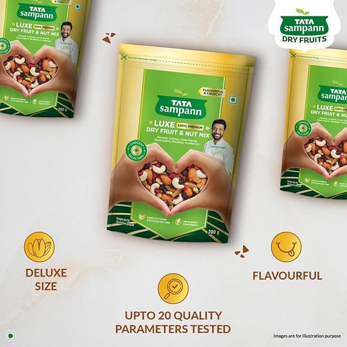 Delight Dry Fruit & Seed Mix | Power Packed & Crunchy Snack | High in Protein & Dietary Fibre | 200g