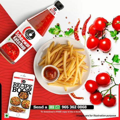 Schezwan Ketchup Hot & Spicy | 100% Veg | Desi Chinese Tomato Ketchup | 485g