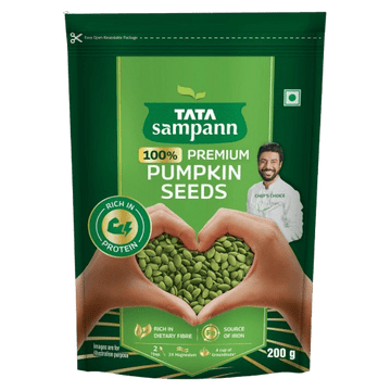 Premium Pumpkin Seeds | Source of Iron & Zinc | Handpicked Seeds| Resealable Pack | 200g