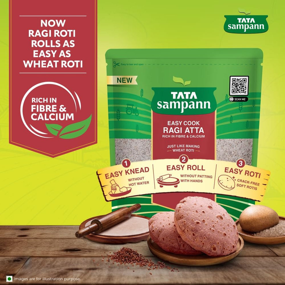 Ragi Atta | Easy Cook | Rich in Fibre & Calcium | Crack-Free Soft Roti ...