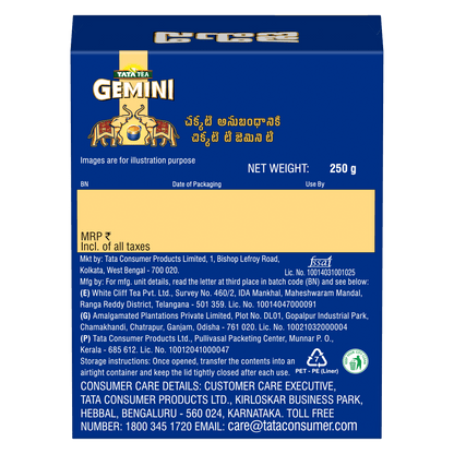 Tata Tea Gemini | Strong Assam Tea | Black Tea | 250g