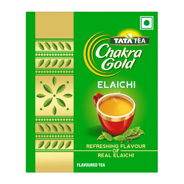 Chakra Gold - Elaichi Tea | Contains Real Elaichi | High Quality from Assam | Refreshing Aroma & Flavour of Real Elaichi | 100g / 250 g