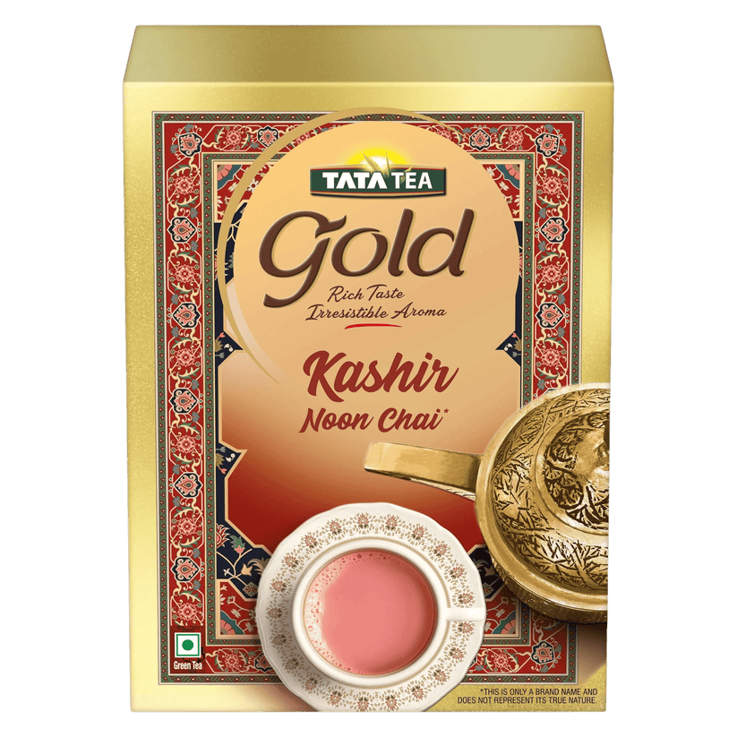 Gold - Kashir Noon Chai| Kashmiri Pink Tea | Long Green Tea Leaves | T ...