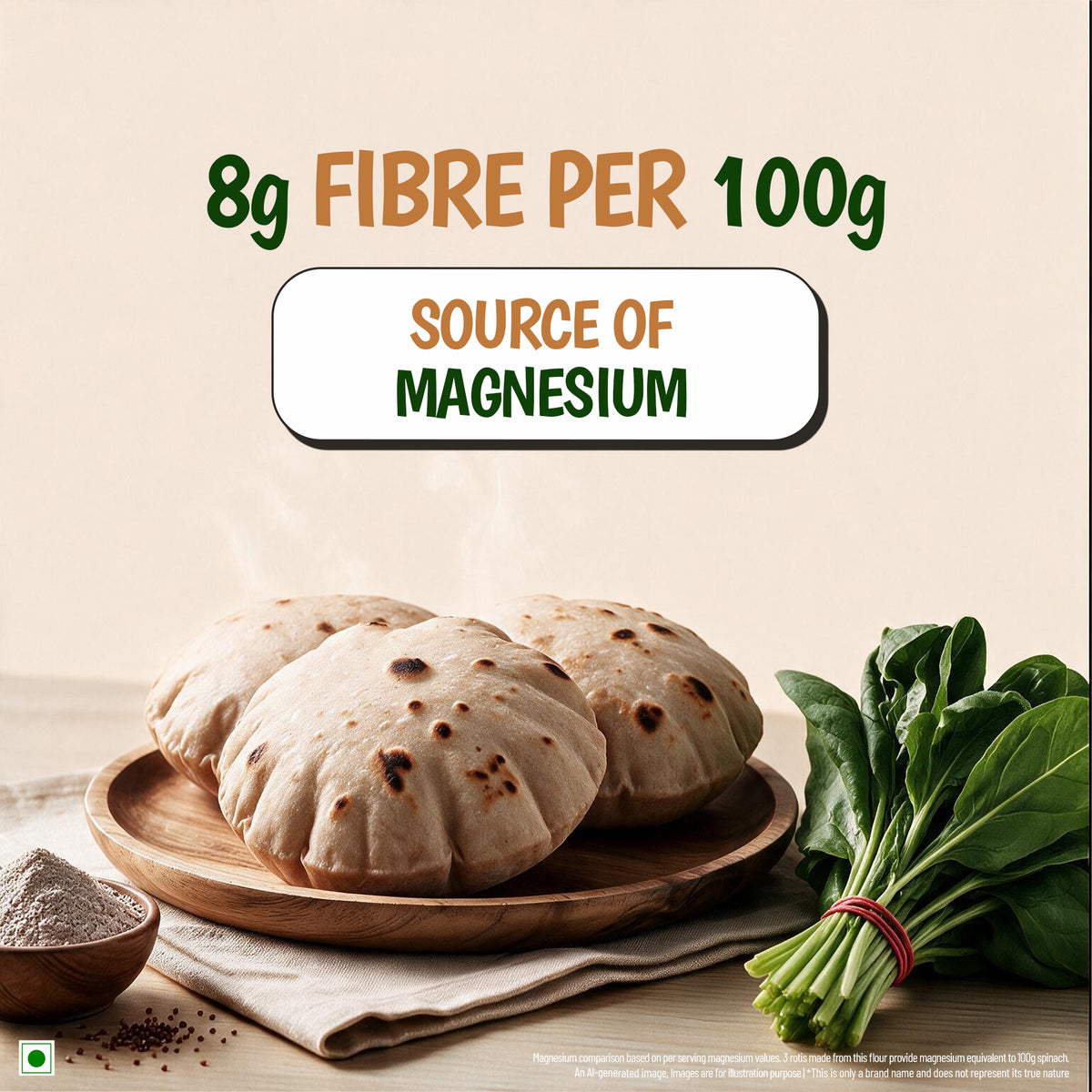 Tata Simply Better Sprouted Jowar Flour | 8g Fibre per 100g | 500g Pack