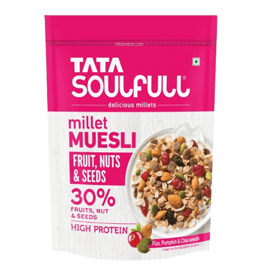 Millet Muesli - Fruit, Nuts & Seeds | 30% Fruits, Nut & Seeds | High Protein | 500g