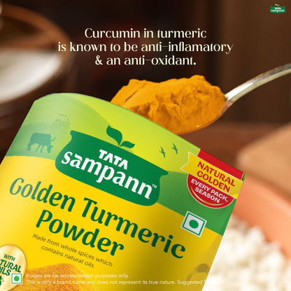 Turmeric Powder, Haldi Powder | With Natural Oils | Minimum 3% Curcumin | 100% Pure | Hygienically Packed | 100g / 200g / 500g - New Pack
