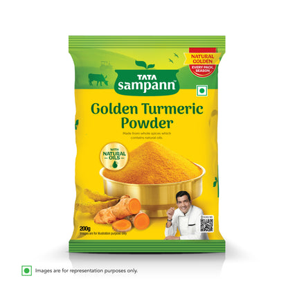Turmeric Powder, Haldi Powder | With Natural Oils | Minimum 3% Curcumin | 100% Pure | Hygienically Packed | 100g / 200g / 500g - New Pack