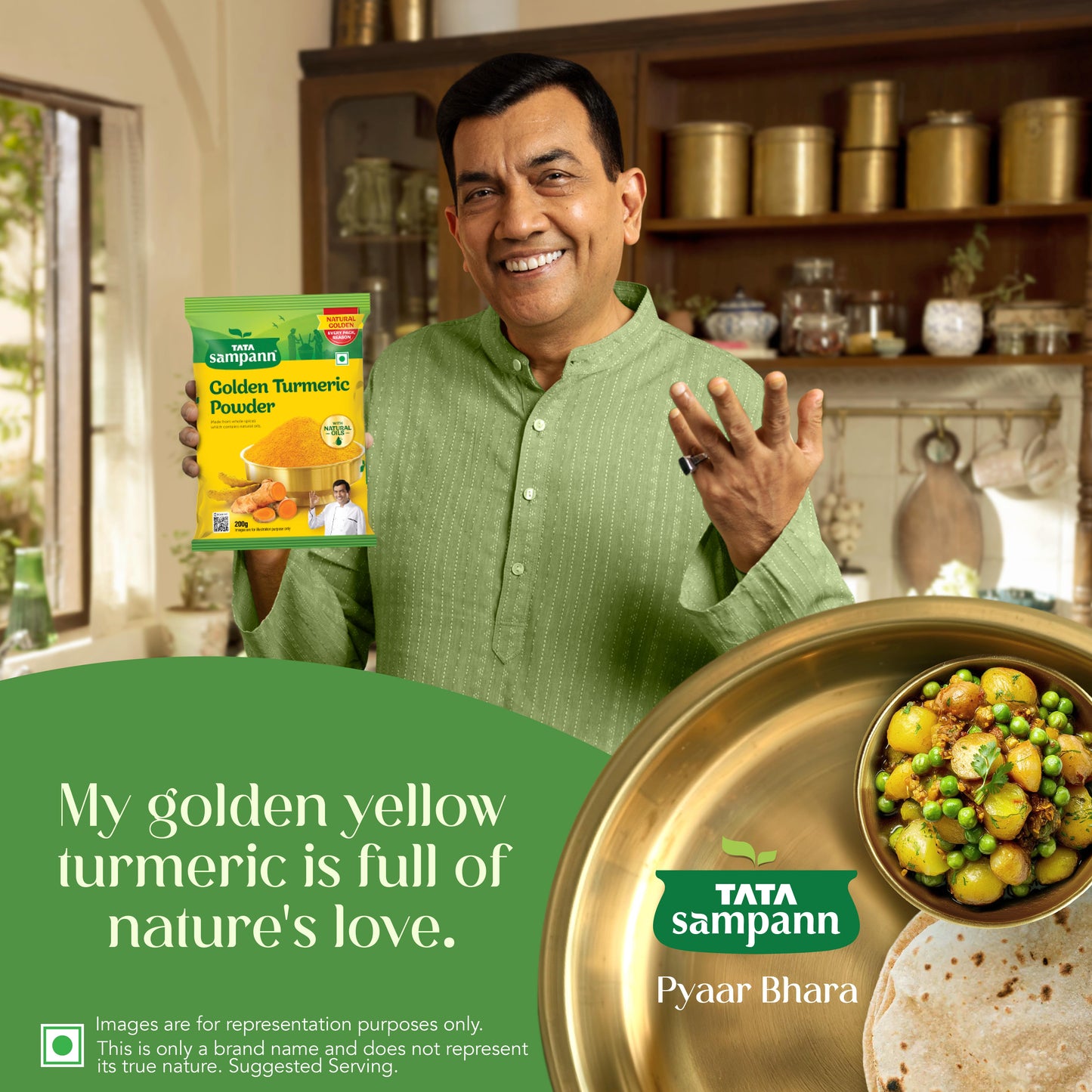 Turmeric Powder, Haldi Powder | With Natural Oils | Minimum 3% Curcumin | 100% Pure | Hygienically Packed | 100g / 200g / 500g - New Pack (Copy)