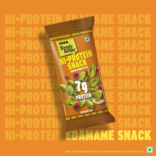 Tata Simply Better Hi-Protein Edamame Snack Mango Achari Style 28g