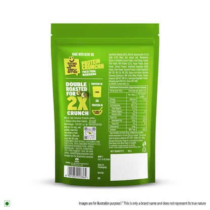 Tata Simply Better Punchy Pudina Flavoured Makhana | 50g | Double Roasted for 2X Crunch, With No Palm Oil & Artificial Flavours, Dry Fruits & Nuts Based Snack, Made with Olive Oil