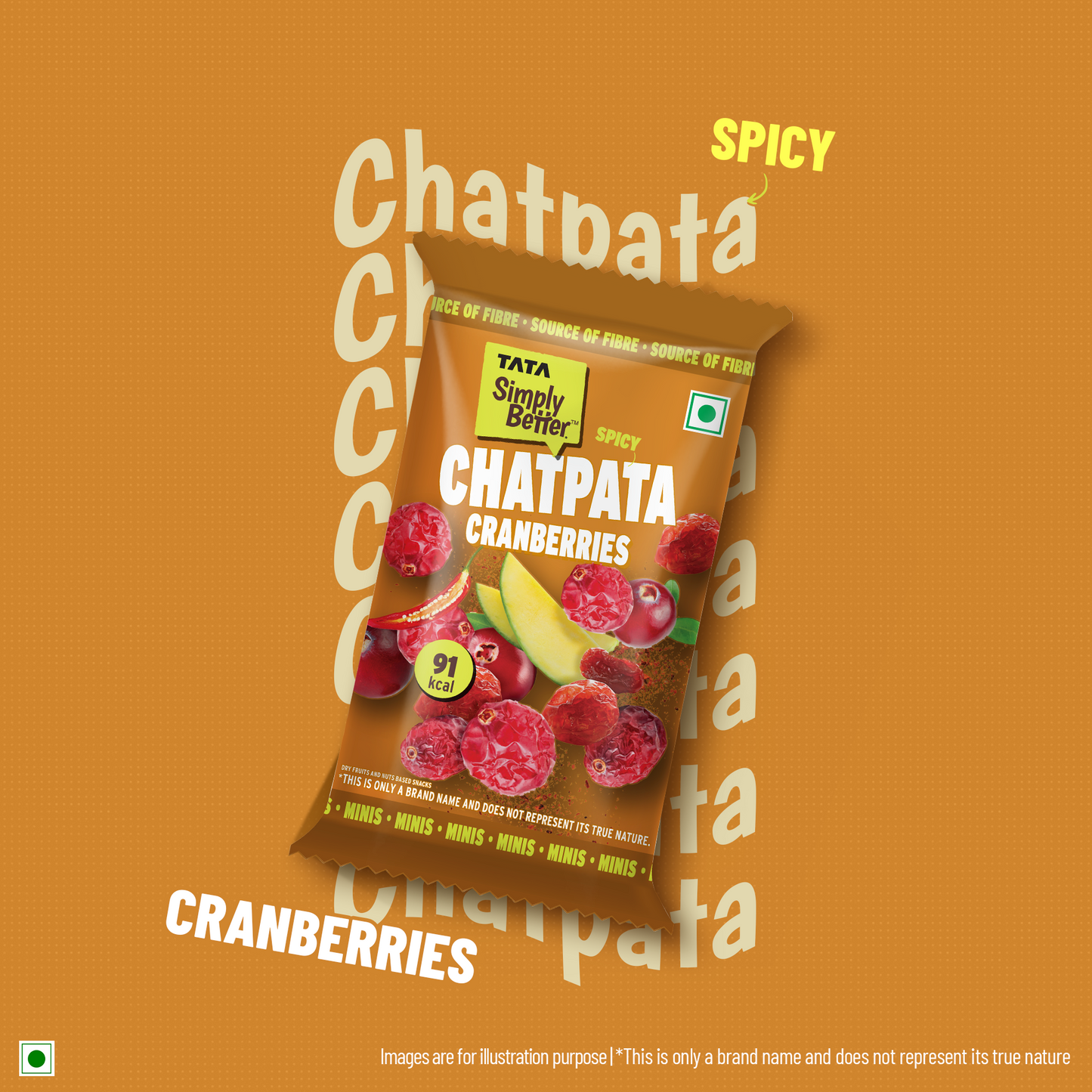 Flavored Berry - 25g - Single Serve(Cranberry - Chatpata)