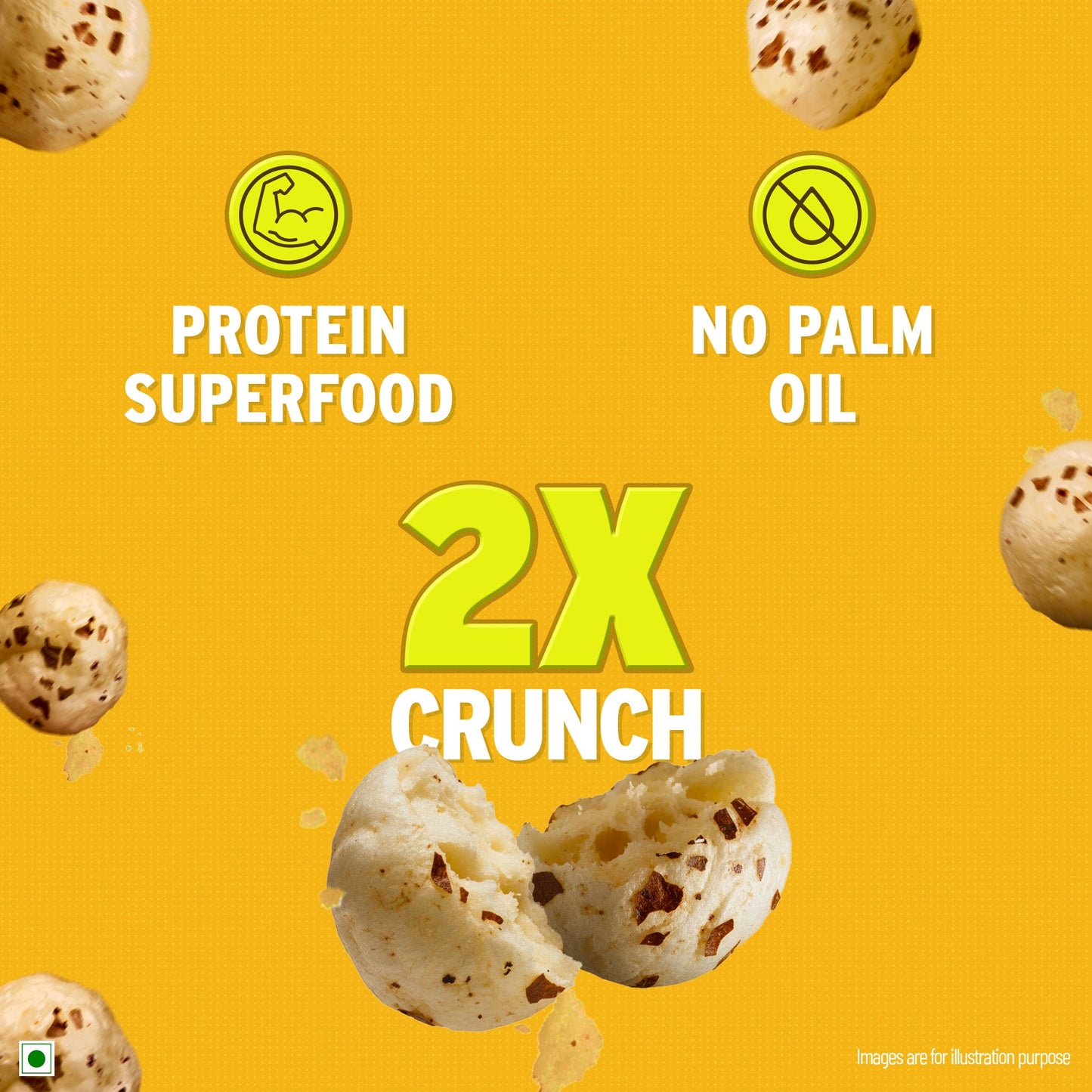 Tata Simply Better Cheeky Cheese Burst Flavoured Makhana | 50g | Double Roasted for 2X Crunch, With No Palm Oil & Artificial Flavours, Dry Fruits & Nuts Based Snack, Made with Olive Oil