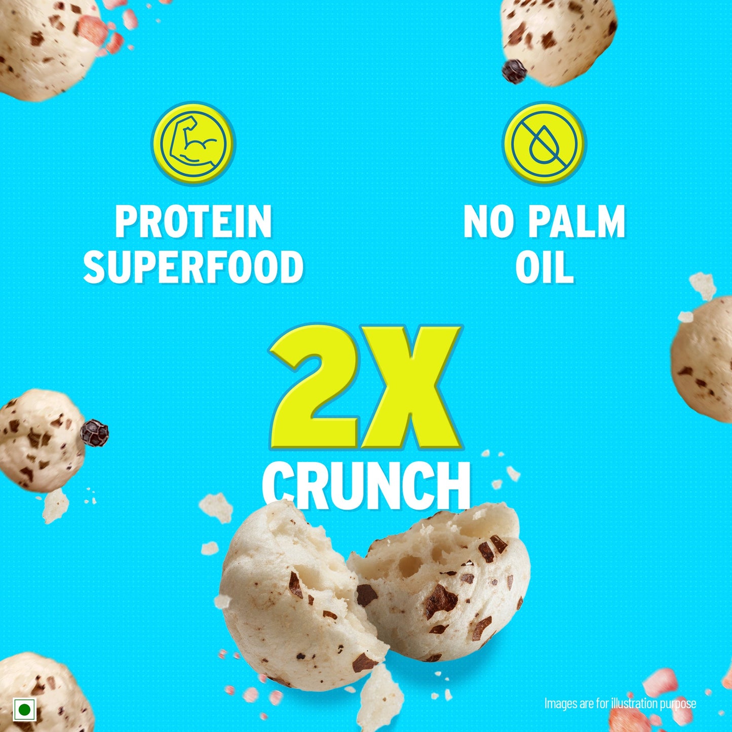 Tata Simply Better Himalayan Salt & Pepper Flavoured Makhana | 50g | Double Roasted for 2X Crunch, With No Palm Oil & Artificial Flavours, Dry Fruits & Nuts Based Snack, Made with Olive Oil