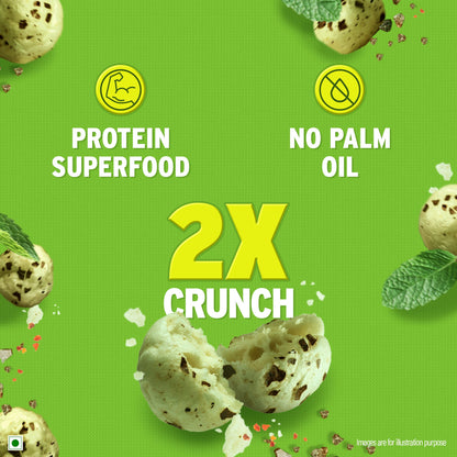 Tata Simply Better Punchy Pudina Flavoured Makhana | 50g | Double Roasted for 2X Crunch, With No Palm Oil & Artificial Flavours, Dry Fruits & Nuts Based Snack, Made with Olive Oil