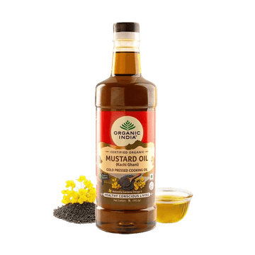 Mustard Oil I Cold-Pressed (Kachi Ghani) Cooking Oil, Naturally Contains Omega 3 I Baking, Frying, Sauteing |100% Natural, Certified Organic | 1L