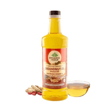 Groundnut Oil I Organic, Cold-Pressed (Kachi Ghani) Cooking Oil I Nutty Flavour | Fresh Aroma | Contains Natural Anti-Oxidant | Rich in MUFA & PUFA | 1L
