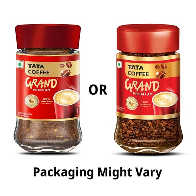 Tata Premium Instant Coffee | 45g Jar | 100% Pure Coffee | With Flavour Locked Decoction Crystals, Rich Aroma & Great Taste