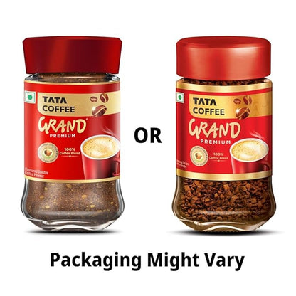 Tata Premium Instant Coffee | 45g Jar | 100% Pure Coffee | With Flavour Locked Decoction Crystals, Rich Aroma & Great Taste