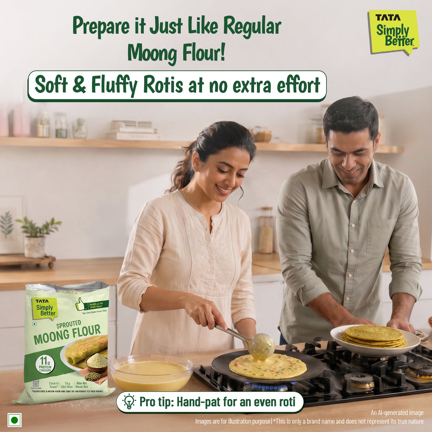 Tata Simply Better Sprouted Moong Flour | 200g
