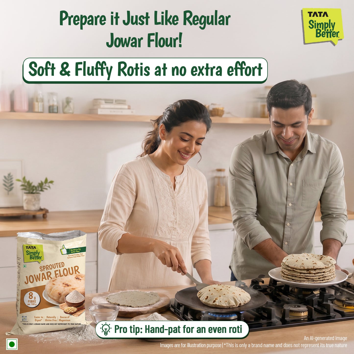Tata Simply Better Sprouted Jowar Flour | 500g