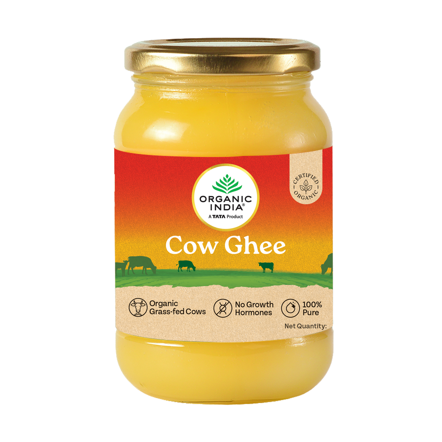 Organic India Cow Ghee | Authentic Taste | Rich in Healthy Fat - 500 ml