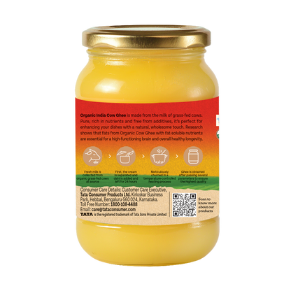 Organic India Cow Ghee | Authentic Taste | Rich in Healthy Fat - 500 ml