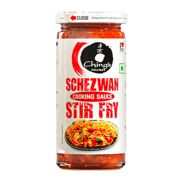 Schezwan Stir Fry Sauce | Bold, Fiery and Spicy Flavour | Spice up your snacks | Authentic Desi Chinese | Glass Bottle | 250g