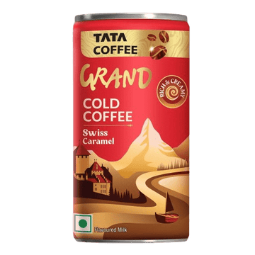 Cold Coffee Swiss Caramel | Rich & Creamy | Flavoured Milk Can | 180ml