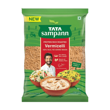 Roasted Vermicelli | Made with Suji | No Added Maida | Source of Dietary Fibre | 450g