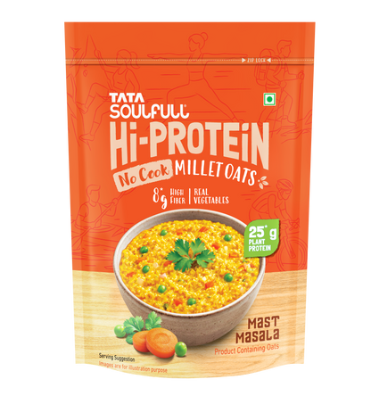 Tata Soulfull No Cook Hi Protein Oats Millet Masala